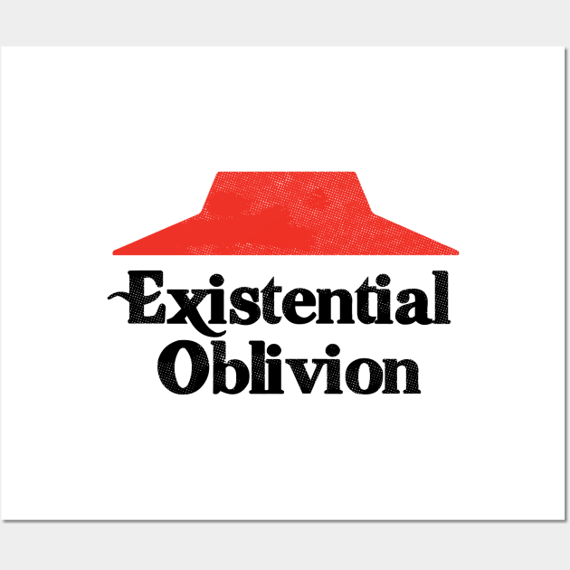 Existential Oblivion Nihilist T-Shirt Wall Art by dumbshirts